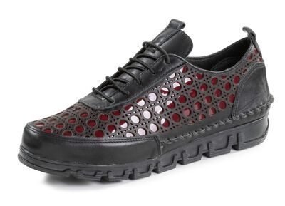 Gemini Schn&uuml;rschuh aus gelochtem Nappaleder 