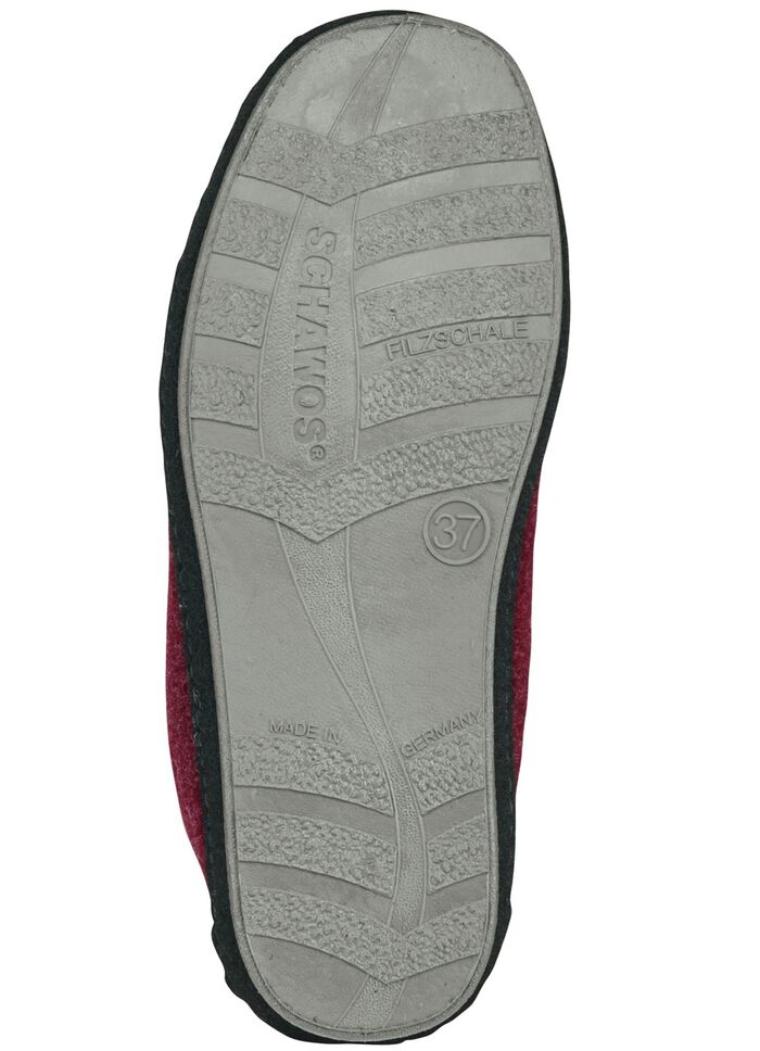 Atmungsaktive Damen-Hausschuhe, mit Rei&szlig;verschluss BORDEAUX-SCHWARZ