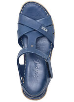 Andrea Conti Stegspangen-Sandale aus Rind-Nappaleder JEANS