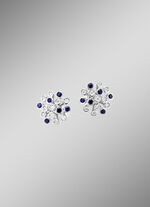 Hochwertige Ohrstecker mit Safir und Brillanten 