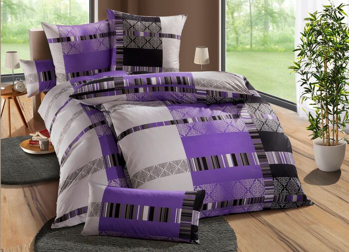 Bettw&auml;sche-Garnitur mit Rei&szlig;verschluss 