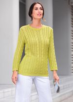 Pullover mit dekorativem Strukturmix 