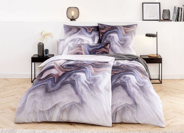 Mako-Satin Bettwäsche-Garnitur von Estella GRAU