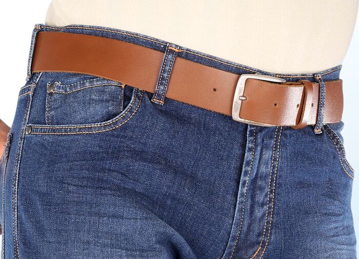 Trendiger Herren-G&uuml;rtel, aus Leder, 4 cm breit 