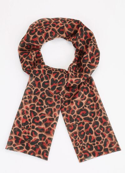 Schal mit Raubtierfell-Dessin 