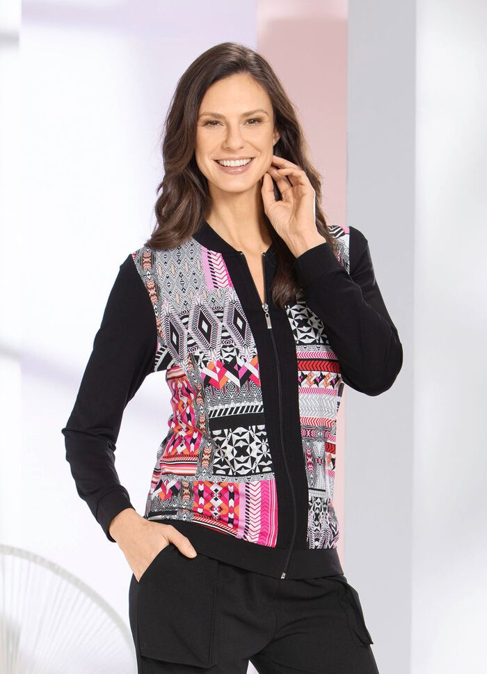 Blusenjacke mit Rei&szlig;verschlussleiste 