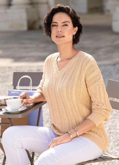 Pullover mit edlen Glitzerakzenten 