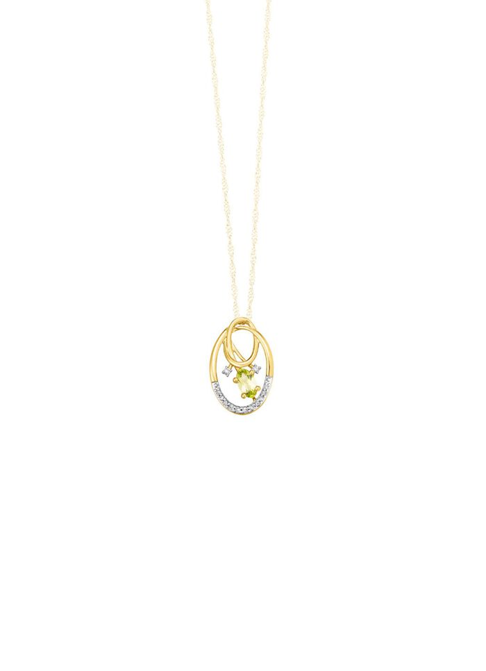 Anh&auml;nger mit Brillanten und Peridot 