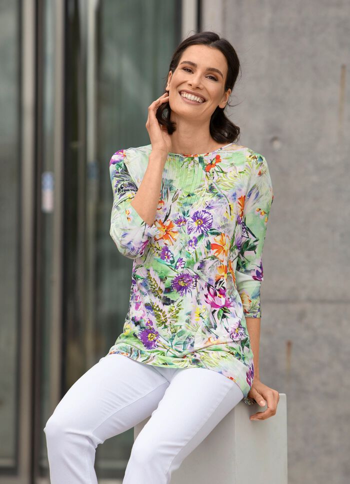 Shirt-Tunika mit farbbrillantem Druck 