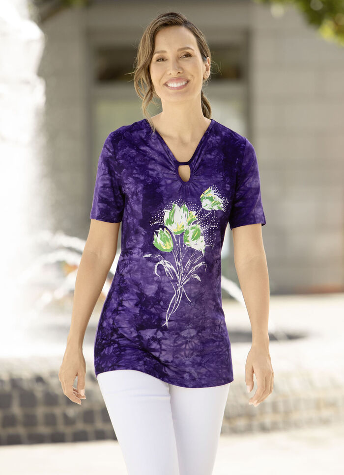 Shirt in toller Batik-Optik in 3 Farben LILA BATIK