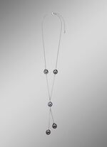 Halskette mit Tahiti-Zuchtperlen in Tropfenform 