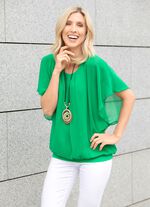 Poncho-Tunika mit eingearbeitetem Top 