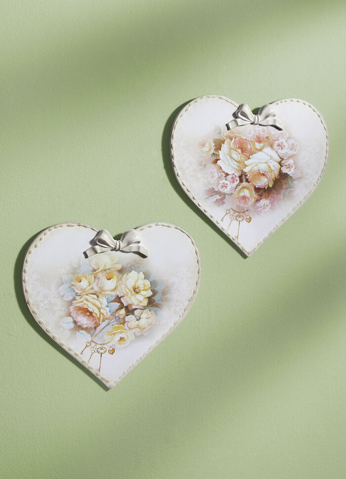 Wandbilder in Herzform, 2er-Set 