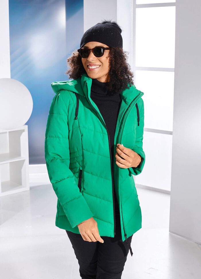 Jacke mit Rei&szlig;verschlussleiste OPALGR&Uuml;N