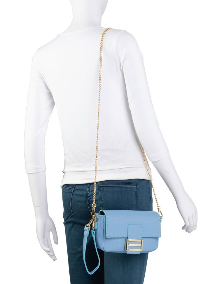 Laurina Tasche mit trendigem Metallschmuck HIMMELBLAU