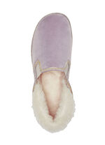 Laurina, warme Damen-Hausschuhe, mit Gummizug FLIEDER