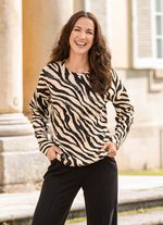 Shirt mit Pl&auml;ttzchenzier im Vorderteil 