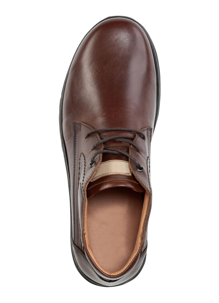 Schnür-Boots aus schattiertem Rind-Nappaleder BRAUN