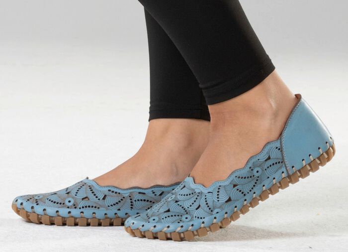 ELENA EDEN Ballerina mit interessanter Pr&auml;gung 