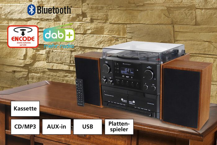 Nostalgie-Stereoanlage mit Fernbedienung BRAUN