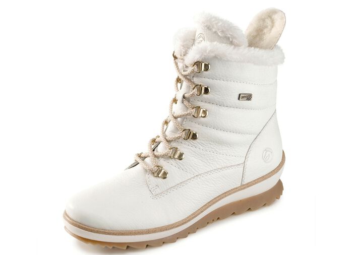 Remonte, gef&uuml;tterte Damen-Stiefeletten, Winterschuhe, Weite G, mit Lammwolle NATURWEISS