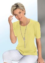 Shirt mit dezenter Kr&auml;uselung in 4 Farben 