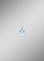 Anhänger mit Brillanten und Blautopas