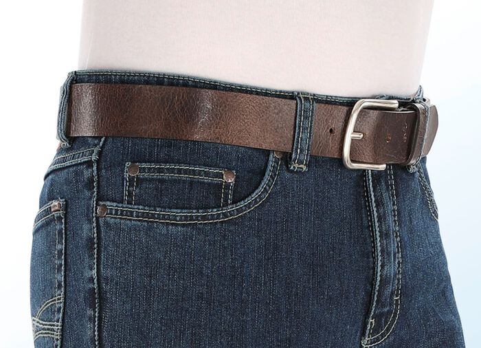 Klassischer Herren-G&uuml;rtel, aus Leder, 4 cm breit 