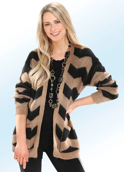 Strickjacke in Jacquard-Dessin 