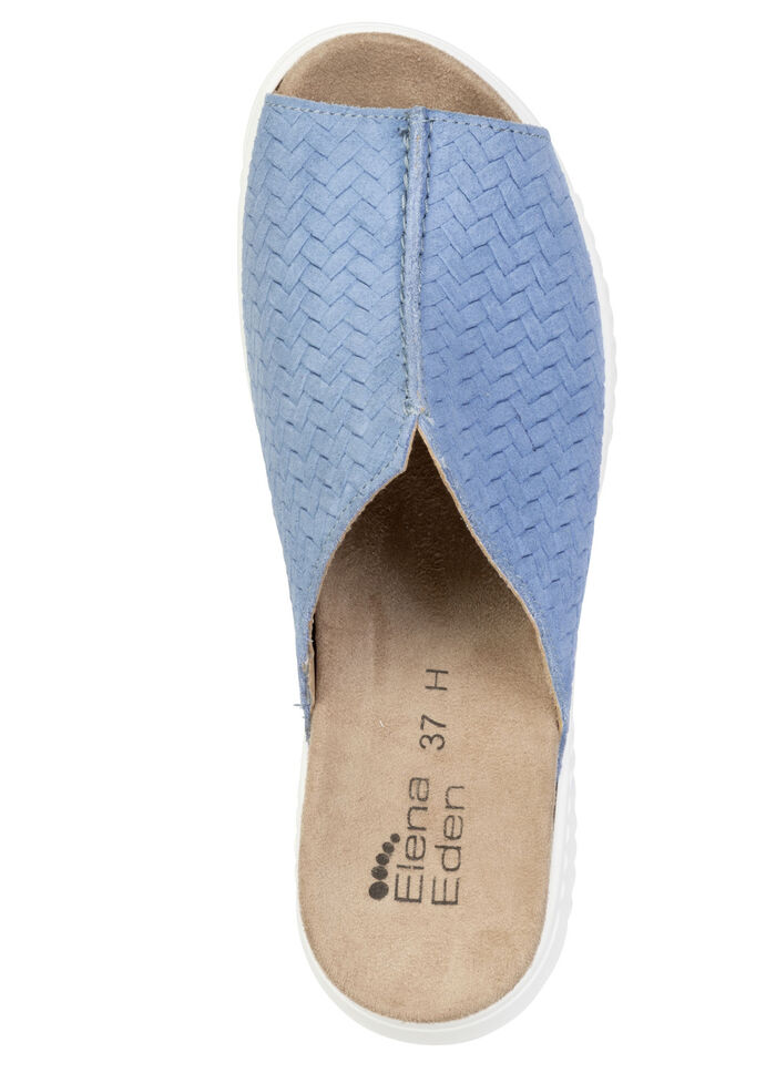 ELENA EDEN, trendige Damen-Pantoletten, Weite H, mit herausnehmbarem Fu&szlig;bett HELLJEANS