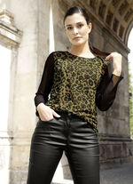 Shirt mit Netz-Jersey 