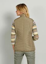 Steppweste mit Kontrastpaspelierung 