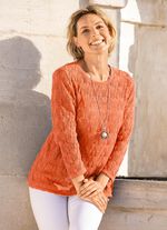 Pullover in Mustermix MANDARINE