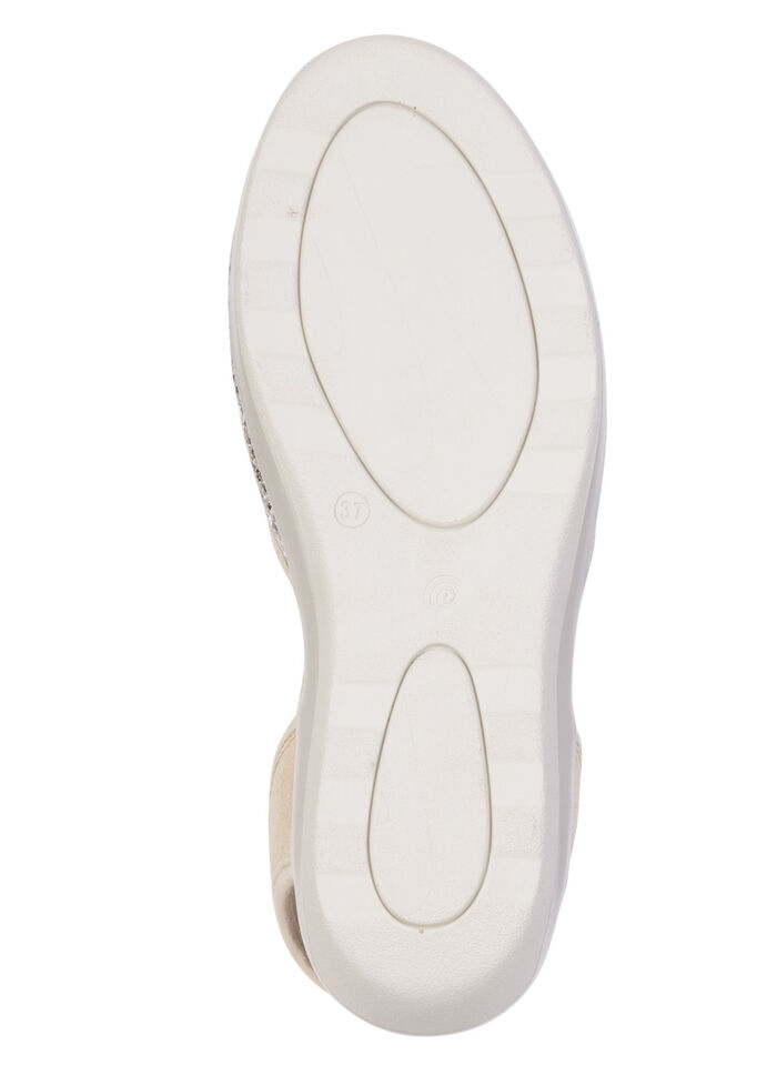 Sommerliche Damen-Sandalen, Weite G, mit Elastikbändchen BEIGE