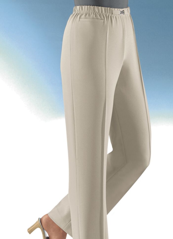 Hose in Schlupfform in 8 Farben HELLBEIGE