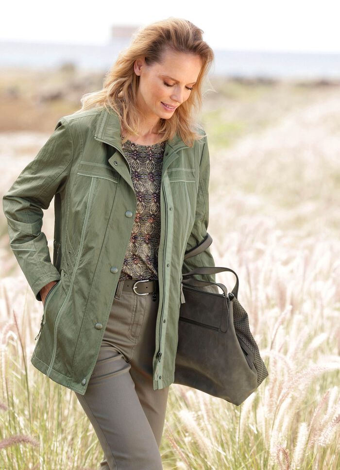 Jacke mit Rei&szlig;verschlusstaschen 