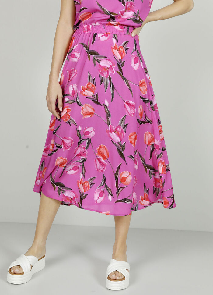 Rock mit floraler Dessinierung 