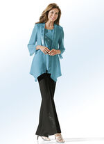 Hose mit schmückendem Strasszier-Motiv SCHWARZ