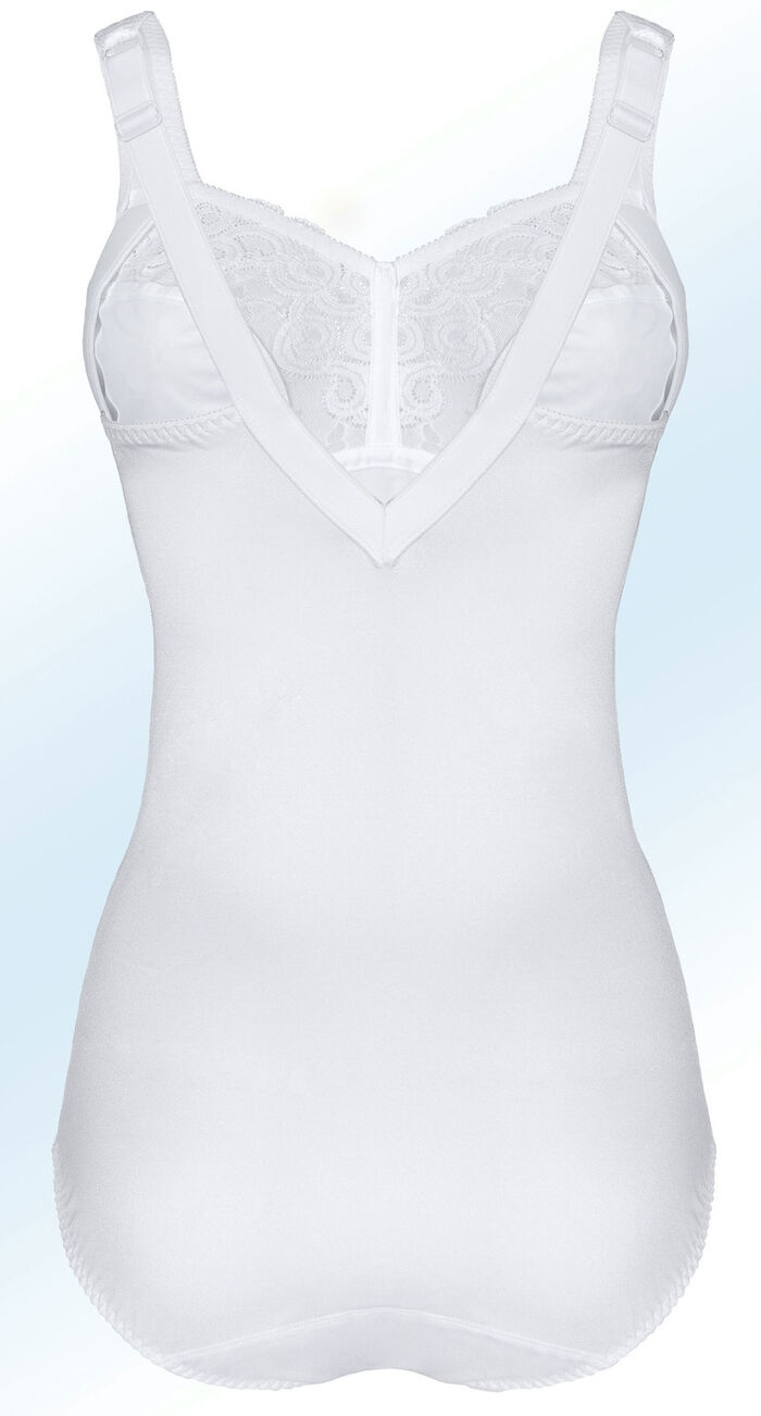 Swegmark of Sweden Hosenkorselett mit Elastikspitze WEISS
