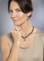 Ohrringe mit Kristall-Abalone 