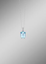 Anh&auml;nger mit Brillanten und Blautopas 