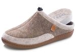 Laurina, klassische Damen-Hausschuhe, Weite H, mit herausnehmbarem Fu&szlig;bett TAUPE-BEIGE