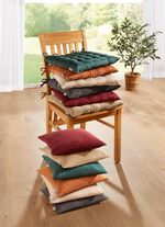 Stuhlkissen und Kissenbezug in Feincord WEINROT