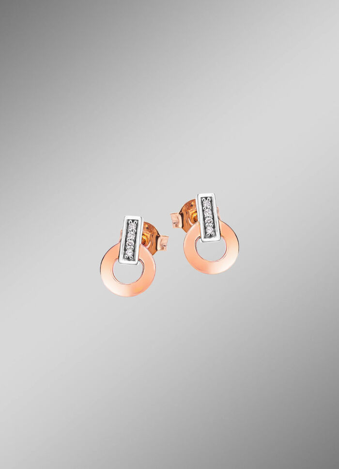 Moderne Ohrstecker mit 8 Brillanten 