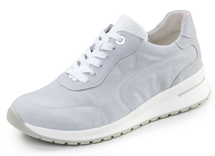 Waldläufer, bequeme Damen-Schnürschuhe, Weite H, mit herausnehmbarem Fußbett BLEU