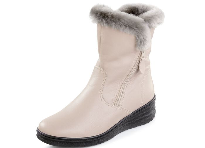ELENA EDEN, gef&uuml;tterte Damen-Stiefeletten, Winterschuhe, Weite H, mit Lammfell  
