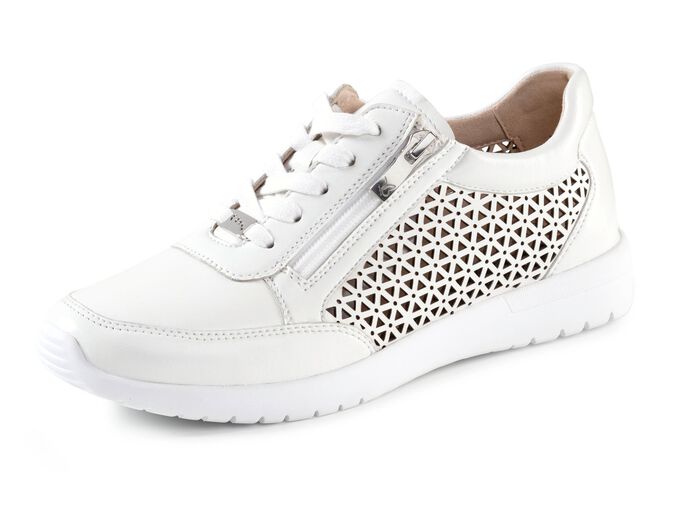 ELENA EDEN, sommerliche Damen-Sneaker, Weite G, mit herausnehmbarem Fu&szlig;bett NATURWEISS