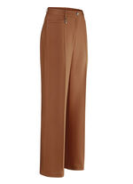 Elegante Hose mit apartem Zieranhänger COGNAC