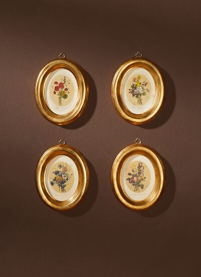 Bilder mit eindrucksvollen Holzrahmen, 4er-Set 