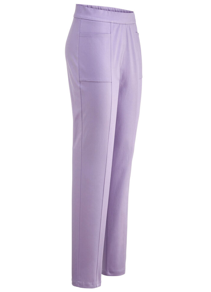 Hose mit abgesteppten Teilungsnähten LAVENDEL